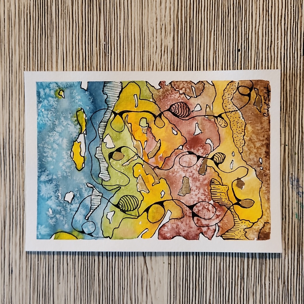 Layer of the Earth - Original Watercolor Art
